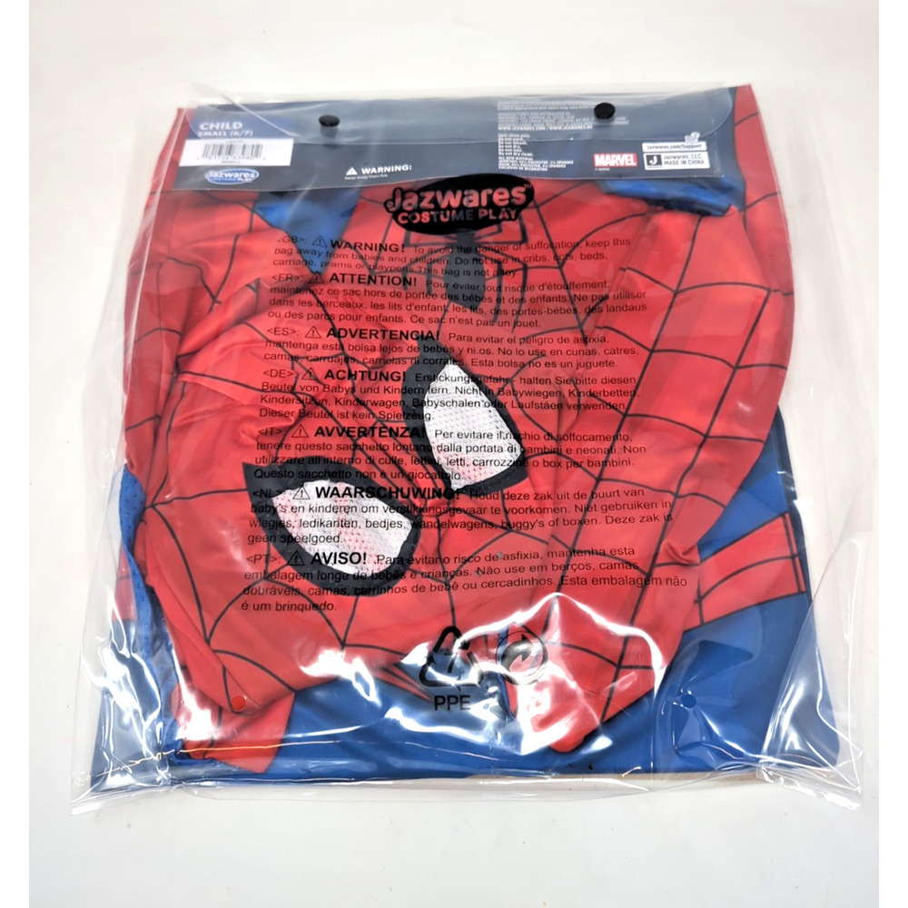 Spider-Man Child Costume Size Small 6-7 Brand New Cosplay Jazwares Fast Shipping - Picture 3 of 3
